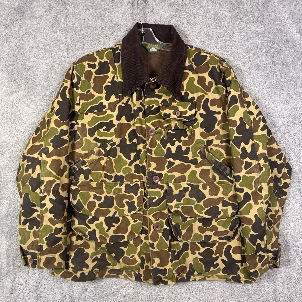 Vintage Red Head Bone Dry Jacket Mens XL Frog Camo Hunting Duck Field Coat Lined